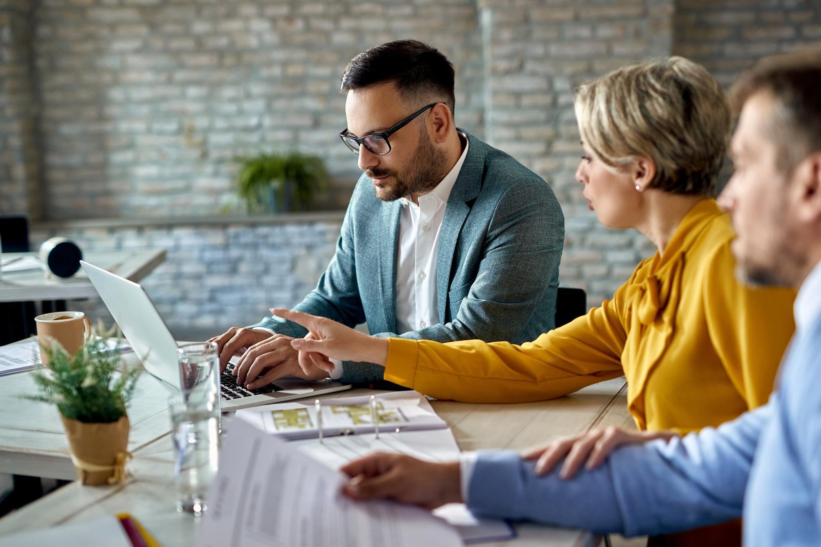 Business professionals in discussion